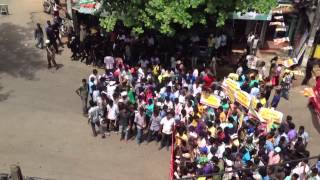 Protest near gamsaba handiya