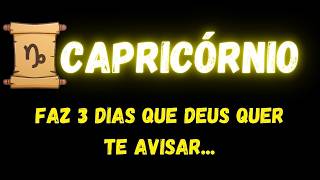 ♑️CAPRICORN😞GOD HAS BEEN WANTING TO WARN YOU FOR 3 DAYS...