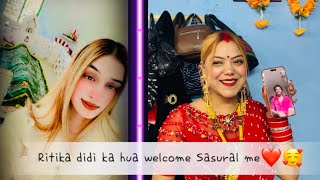 Day 2 Ritika didi was welcomed in her in-laws' house ❤️🥰