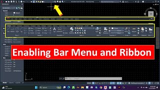 How to enable bar menu and Ribbon in AutoCAD