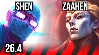 SHEN vs ZAAHEN (TOP) | Good KDA: 9/1/9, 33K damage | KR Diamond | 26.4