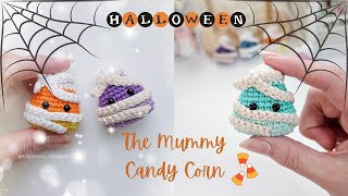 How to crochet Candy corn 👻 The Mummy 🎃 Halloween amigurumi