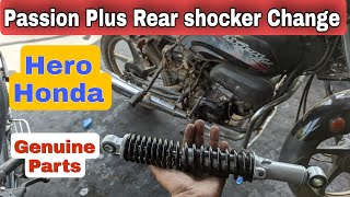 Passion Plus Rear Shocker Change | Price 500 | Genuine spare parts |Hero Honda
