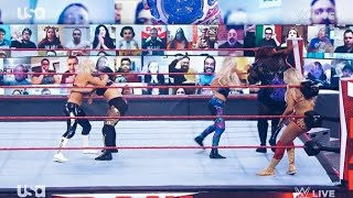 Charlotte,  Mandy Rose,  Dana Brookes Vs Shayna Bazler,  Nia Jax,  Lacey Evans ( Reaction )