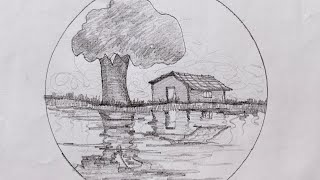 Beautiful scenery easy to draw #scenery #howtodraw