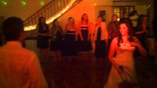 CMDJ Brian Hawkins doing the bouquet toss...