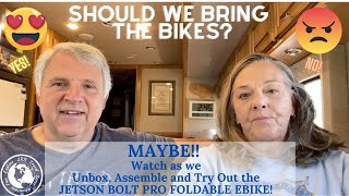 RVLIVING: We Unbox & Assemble Our New Jetson Bolt Pro FOLDABLE eBikes from COSTCO!!