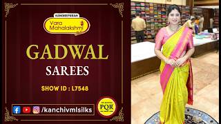 Gadwal Sarees Collection | WhatsApp Number 89 0001 0002 | Kancheepuram Varamahalakshmi Silks LIVE