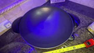 Aroma Housewares AEW 306 Electric Wok with Tempered Glass Lid Easy Clean Nonstick, Cooking Chopstick