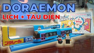 [REVIEW] Lịch Doraemon 2023 và Plarail S-46 Tàu điện Doraemon!