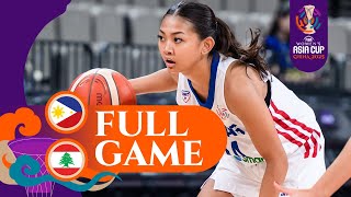 Philippines v Lebanon | Full Basketball Game | FIBA Women's Asia Cup 2025-Division A