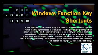 Windows Function Key Shortcuts