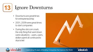 Ignore Downturns  (Bill Gross Idealab) Lesson 13