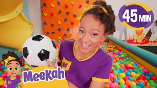 Colorful Indoor Playground Adventure! | 45 Minutes of Meekah Education Cartoons for Kids