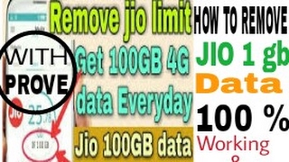 How to remove jio 1gb limit data from Android devive. How to remove jio 1gb data and get 100gb limit