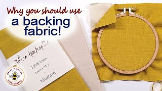 Add a backing fabric to your embroidery - I explain why, when and how!