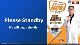 UNO Live Health Concerns And Awareness Topic: Knee Pain Hosted By: Doc Ric