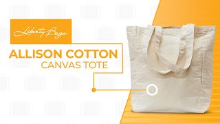 The Liberty Bags Allison Cotton Canvas Tote - 9861 | S&S Activewear