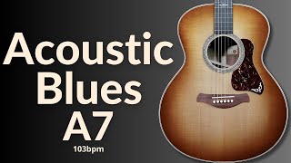 Easy Ride Acoustic Blues Guitar Backing Track in A Major l BT 609