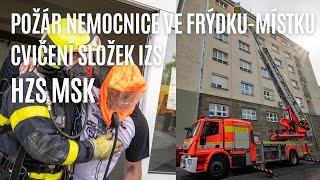 Požár nemocnice ve Frýdku-Místku prověřil připravenost složek IZS, 24.4.2025