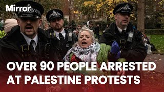 CHAOS ERUPTS in central London at Palestine protests
