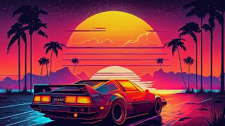 Sunset Sky: Retrowave Synthwave - SonicExotic (Official Lyrics Video).