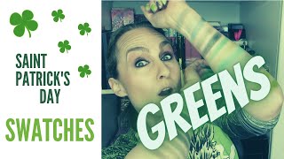 St. Patrick's Day Swatches...Greens, Greens, Golds & More GREENS!