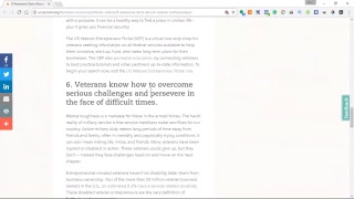 A Veterans Online Journey | Continued... Awesome Facts about Veteran Small Business Owners