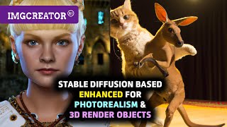 ImgCreator.ai - Modified Stable Diffusion Optimized for Highly Realistic Photos & 3D Render Objects