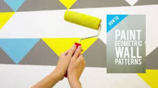 Geometric feature wall design #DIY