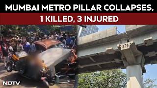 Mumbai News | Mumbai Metro Pillar Partially Collapses in Mulund, 1 Dead, 3 Injured