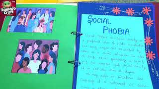 Phobia English Project File Class 12 | Causes, Types & Prevention | Komodo Handcrafted Sheets