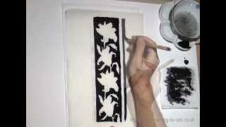 Lily Composition Exercise, Part four: Notan Border Design