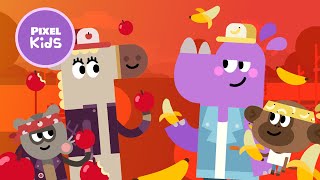 Apples and Bananas | Nursery Rhymes for Kids | Pixel Kids