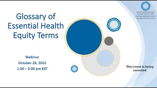 NCCDH Glossary of Essential Health Equity Terms