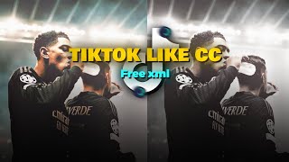 TIKTOK LIKE CC | FREE XML | ALIGHTMOTION