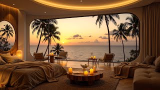 Tranquil Sunset Scenery at Luxury Bedroom 🌇 Smooth Jazz Music for Relaxation