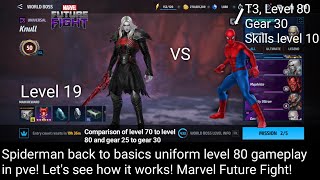 Spiderman back to basic uniform gameplay against Knull! Let's see how it works! Marvel Future Fight!