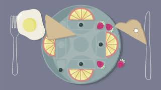 Tidy the food on the plate puzzle - A little to the left