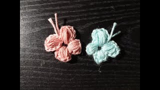 Puff stitch butterfly! :) - [I am unable pull the yarn trough te needle :)]
