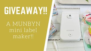 MUNBYN Giveaway - Win Your Own Mini Pocket Label Maker - Liz The Paper Project