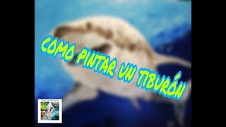 pintando un tiburon blanco con espátula | pintura acrílica