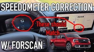 Ford Maverick Speedometer Correction With Forscan