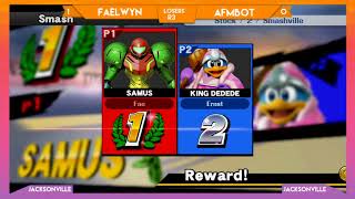 Jacksonville Smash 4 Weekly 7/5/18: Faelwyn(Samus) vs. Afmbot(King Dedede, Donkey Kong) Losers R3
