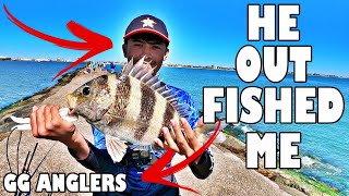 WOW?! Getting Out Fished By A Rookie | Fishing Freeport, Surfside Jettys | Fishing Live Shrimp