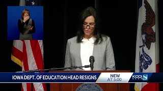 Head of Iowa Department of Education resigns