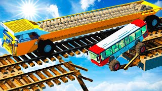 TESTING LONG CARS vs BROKEN RAILS in Teardown #4