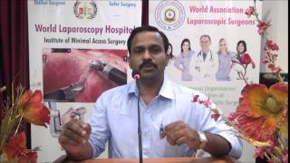Dr. Manjush Edathikudi is giving the feedback about the World Laparoscopy Hospital