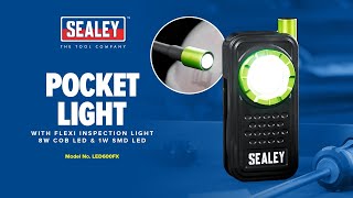 SEALEY Pocket Inspection Light | 600 Lumen Flexi LED Work Light Feature Highlight