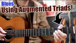 Playing some blues with an Augmented chord! Blues on a Bench Number 11!